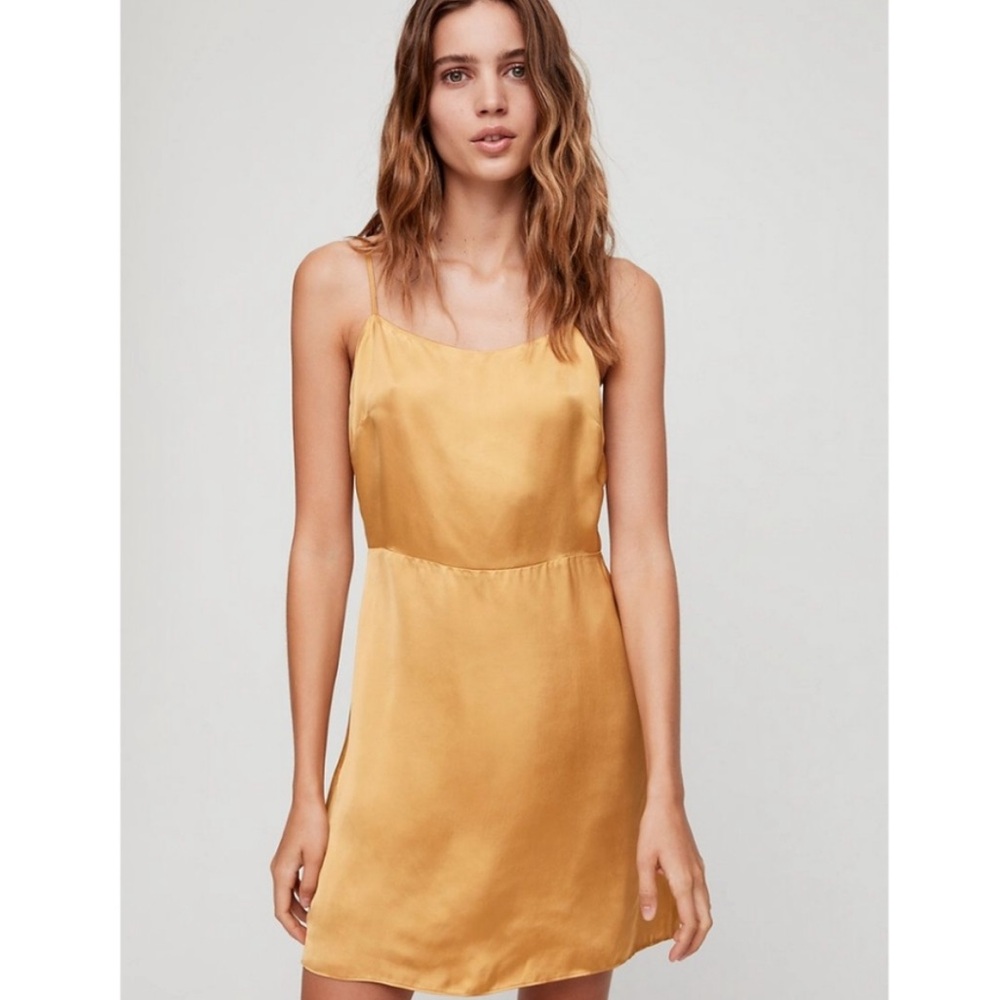 Aritzia Wilfred Isabelle Satin Mini Dress